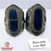 Load image into Gallery viewer, Handmade Big Stone Boho Cuff Bracelet
