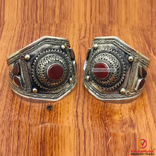 Load image into Gallery viewer, Boho Adjustable Carnelian Stones Cuff Bracelet

