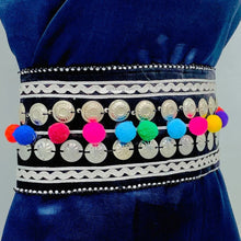 Load image into Gallery viewer, Handmade Belt With Buttons and Laces
