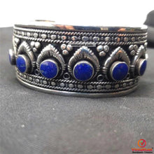 Load image into Gallery viewer, Boho Kuchi Cuff Bracelet With Stones
