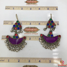 Load image into Gallery viewer, Tribal Antique Dangle Multicolor Earrings
