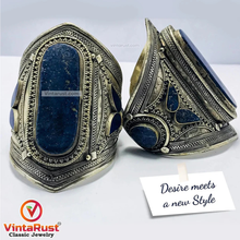 Load image into Gallery viewer, Handmade Big Stone Boho Cuff Bracelet
