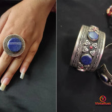Load image into Gallery viewer, Ethnic Stone Ring and Set Of Two Cuff
