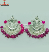 Load image into Gallery viewer, Indian Oxidized Big Earrings With Beads
