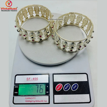 Load image into Gallery viewer, Boho Handmade Silver Cuff Bracelet
