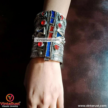 Load image into Gallery viewer, Tribal Handmade Antique Boho Cuff Bracelet
