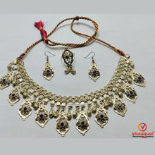 Load image into Gallery viewer, Handmade Tribal Choker Necklace with Earrings &amp; Ring

