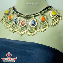 Load image into Gallery viewer, Bohemian Tribal Choker Necklace with Multicolor Stones
