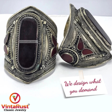 Load image into Gallery viewer, Handmade Big Stone Boho Cuff Bracelet
