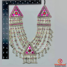 Load image into Gallery viewer, Bohemian Multilayers Necklace With Pink Glass Stones

