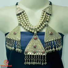 Load image into Gallery viewer, Silver Metal Beaded Chain Layered Necklace
