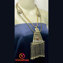 Load image into Gallery viewer, Vintage Two Layers Tribal Pendant Necklace

