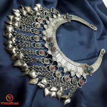Load image into Gallery viewer, Vintage Tribal Kuchi Torque Choker Necklace
