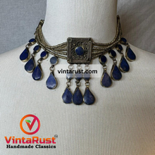 Load image into Gallery viewer, Vintage Genuine Lapis Lazuli Boho Style Necklace
