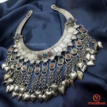 Load image into Gallery viewer, Vintage Tribal Kuchi Torque Choker Necklace
