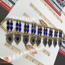 Load image into Gallery viewer, Red and Blue Glass Stones Collar Choker Necklace
