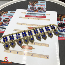 Load image into Gallery viewer, Red and Blue Glass Stones Collar Choker Necklace
