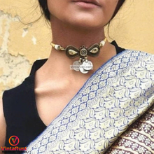 Load image into Gallery viewer, Handcrafted Modern Vintage Statement Coins Choker
