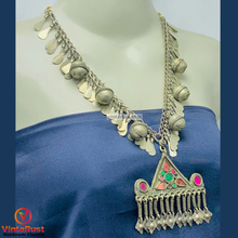 Load image into Gallery viewer, Tribal Long Pendant Necklace With Bells
