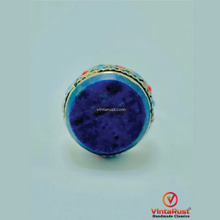 Load image into Gallery viewer, Lapis Stone Handmade Kuchi Ring
