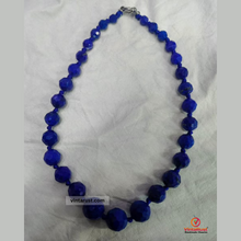 Load image into Gallery viewer, Lapis Lazuli  Blue Gemstone&amp;nbsp Beaded Necklace
