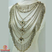 Load image into Gallery viewer, Multilayers Vintage Silver Kuchi Necklace
