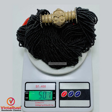 Load image into Gallery viewer, Unique Black Layered Beaded Tribal Necklace
