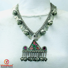 Load image into Gallery viewer, Tribal Long Pendant Necklace With Bells
