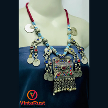 Load image into Gallery viewer, Handmade Beaded Chain Necklace With Long Tassels
