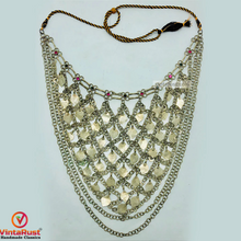 Load image into Gallery viewer, Silver Gypsy Necklace With Multilayers Chain and Tassels
