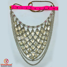 Load image into Gallery viewer, Silver Gypsy Necklace With Multilayers Chain and Tassels
