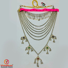Load image into Gallery viewer, Handmade Layered Vintage Kuchi Necklace
