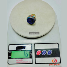 Load image into Gallery viewer, Lapis Stone Handmade Kuchi Ring

