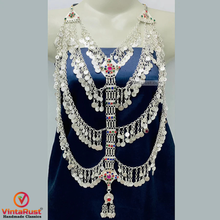 Load image into Gallery viewer, Vintage Silver Multilayers Massive Bib Necklace
