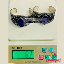 Load image into Gallery viewer, Vintage Mid Century Natural Lapis Lazuli Bracelet
