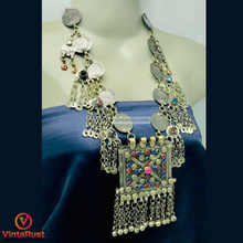 Load image into Gallery viewer, Silver Vintage Coins Chain Necklace
