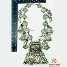 Load image into Gallery viewer, Silver Vintage Coins Chain Necklace
