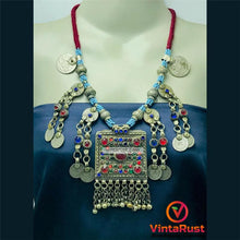 Load image into Gallery viewer, Handmade Beaded Chain Necklace With Long Tassels
