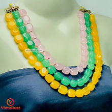 Load image into Gallery viewer, Multicolor Layered Stone Beaded Necklace

