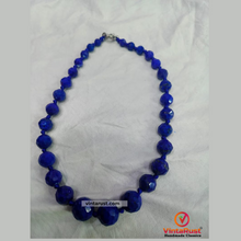 Load image into Gallery viewer, Lapis Lazuli  Blue Gemstone&amp;nbsp Beaded Necklace
