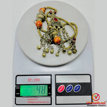 Load image into Gallery viewer, Vintage Kuchi Pendant Necklace With Beaded Chain
