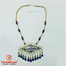 Load image into Gallery viewer, Lapis Lazuli Pendant Necklace With Beaded Chain

