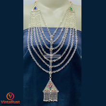 Load image into Gallery viewer, Gorgeous Antique Handmade Silver Bib Necklace

