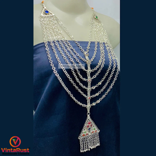 Load image into Gallery viewer, Gorgeous Antique Handmade Silver Bib Necklace
