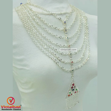 Load image into Gallery viewer, Gorgeous Antique Handmade Silver Bib Necklace
