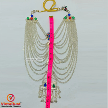Load image into Gallery viewer, Vintage Silver Layered Bib Necklace
