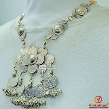 Load image into Gallery viewer, Handmade Vintage Coins Pendant Necklace
