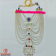 Load image into Gallery viewer, Vintage Silver Layered Bib Necklace
