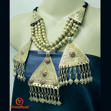 Load image into Gallery viewer, Silver Metal Beaded Chain Layered Necklace
