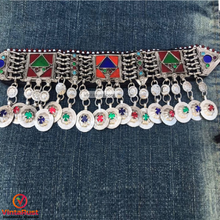 Load image into Gallery viewer, Multicolor Tribal Choker With Dangling Tassels
